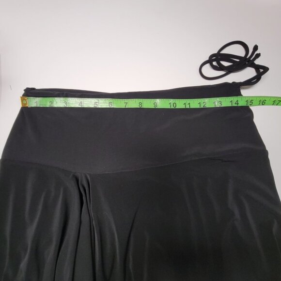 Black SKIRT Elastic Waist Asymmetrical Midi Skirt- Size 10- NEW! - Picture 3 of 7